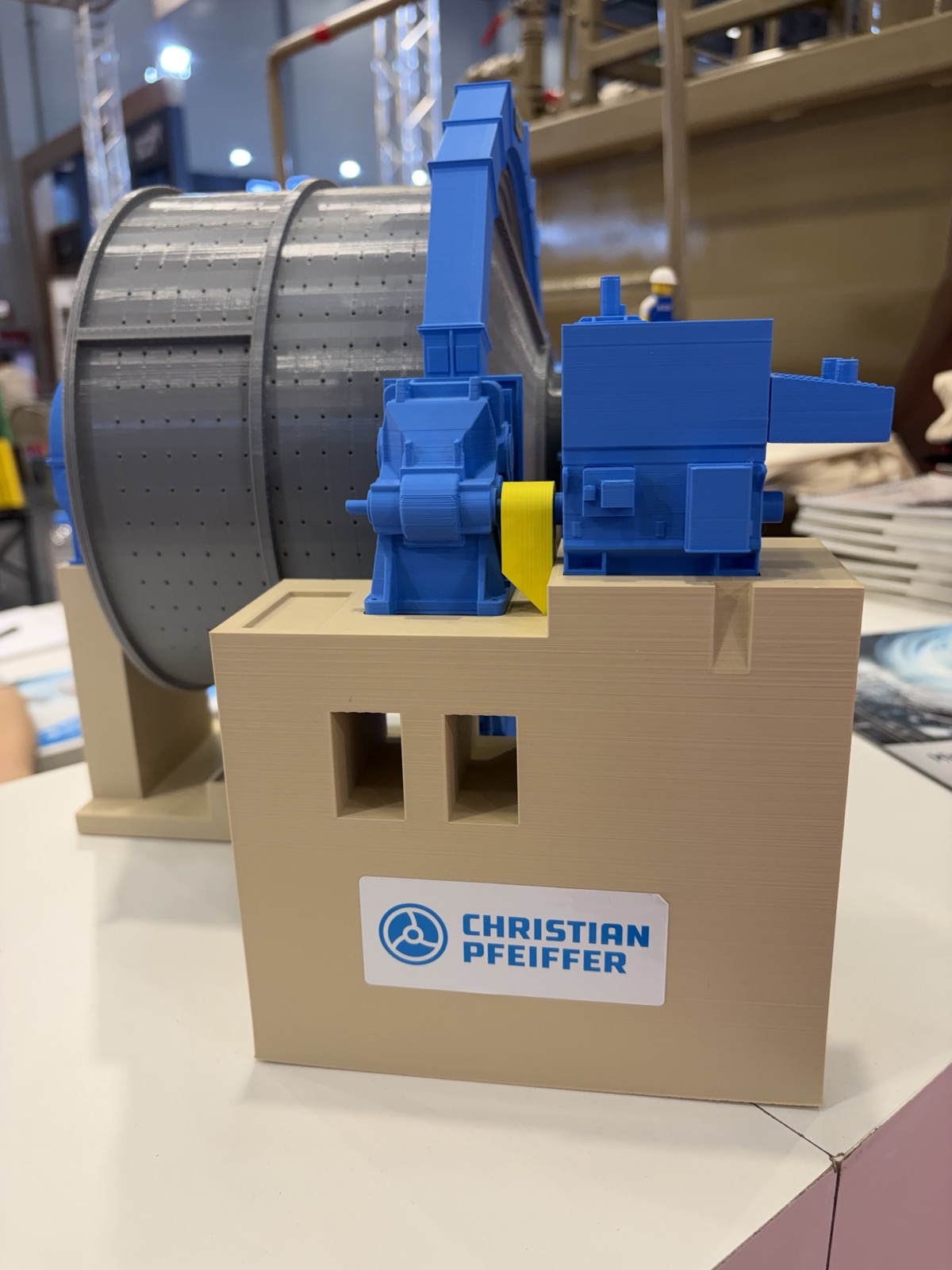 Christian Pfeiffer mill equipment model viewed during the headquarters visit